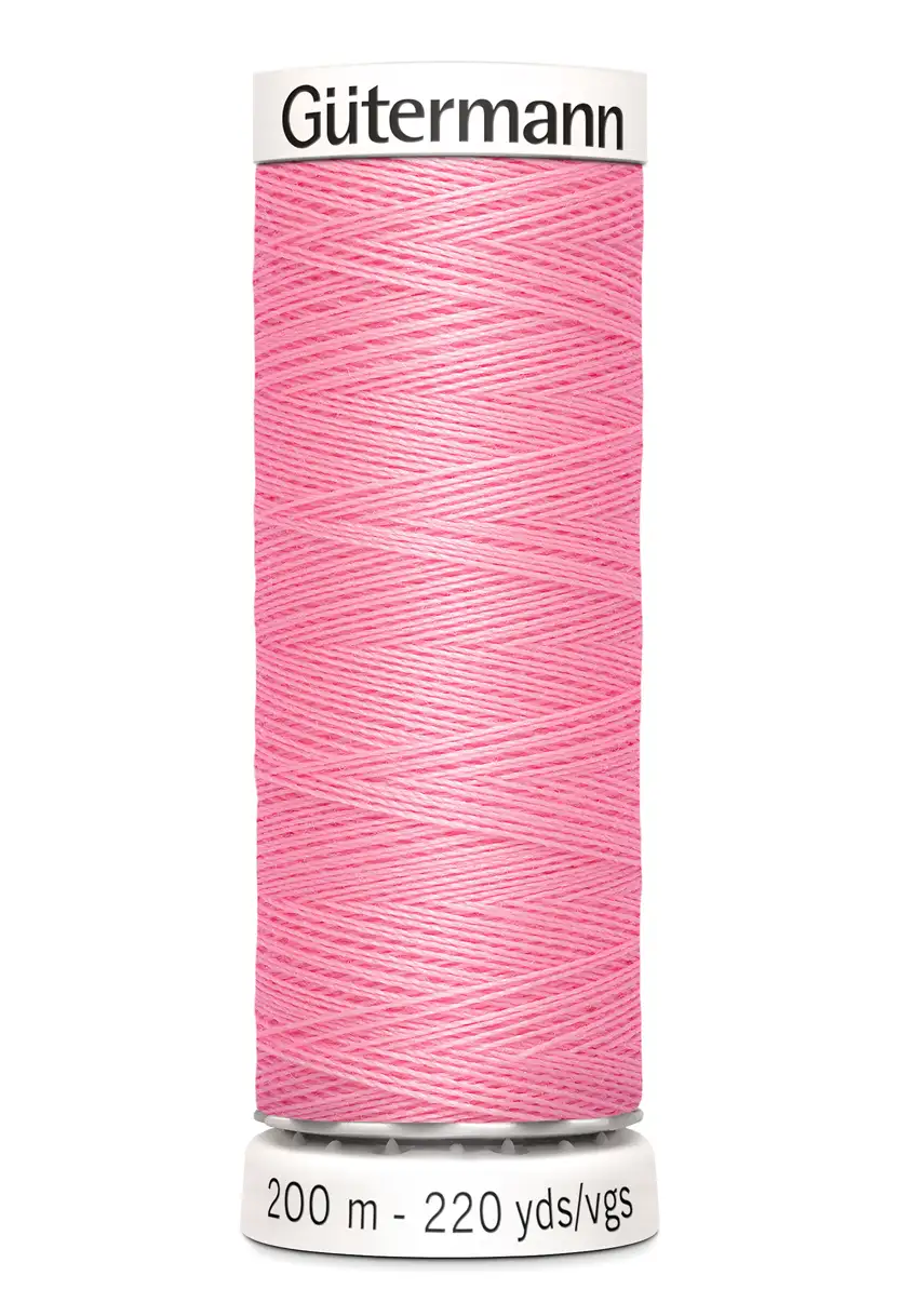 Polyestertråd 200 m Bubbelgumsrosa / 758