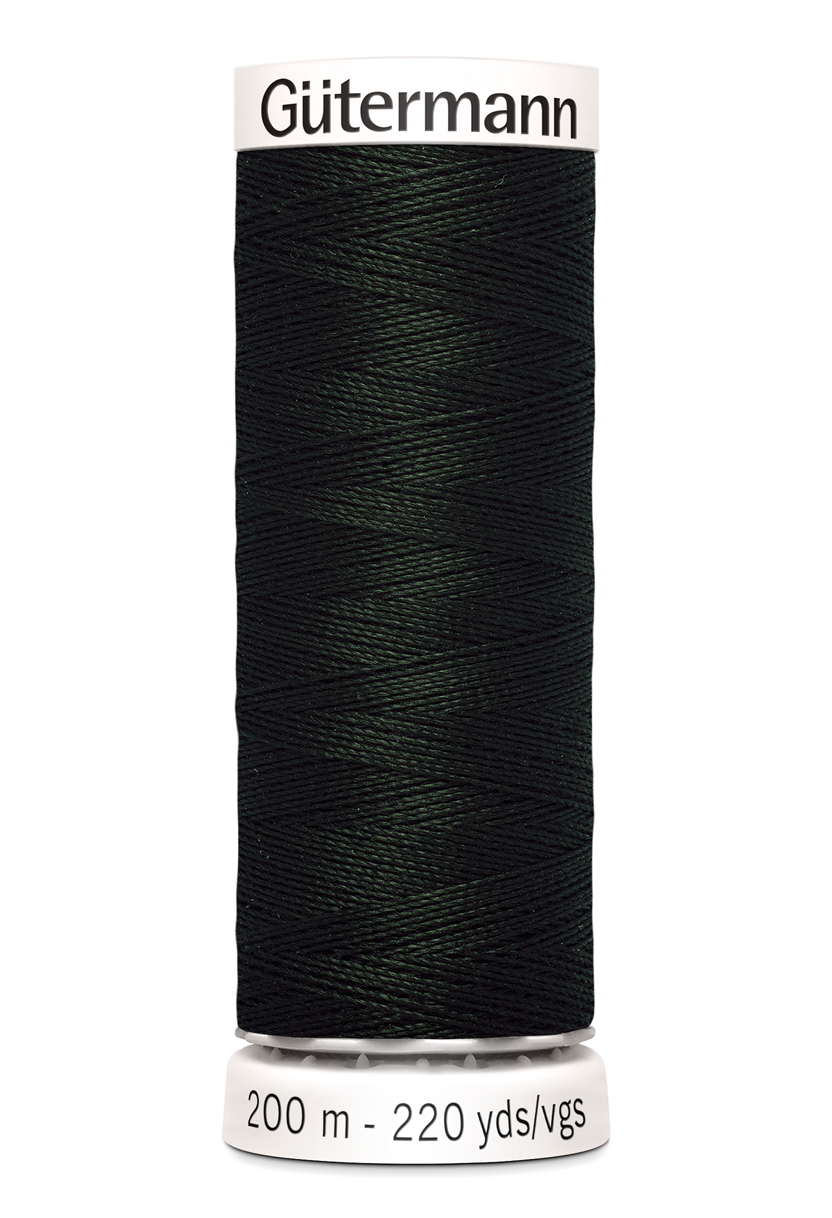 Polyestertråd 200 m – Svartgrön