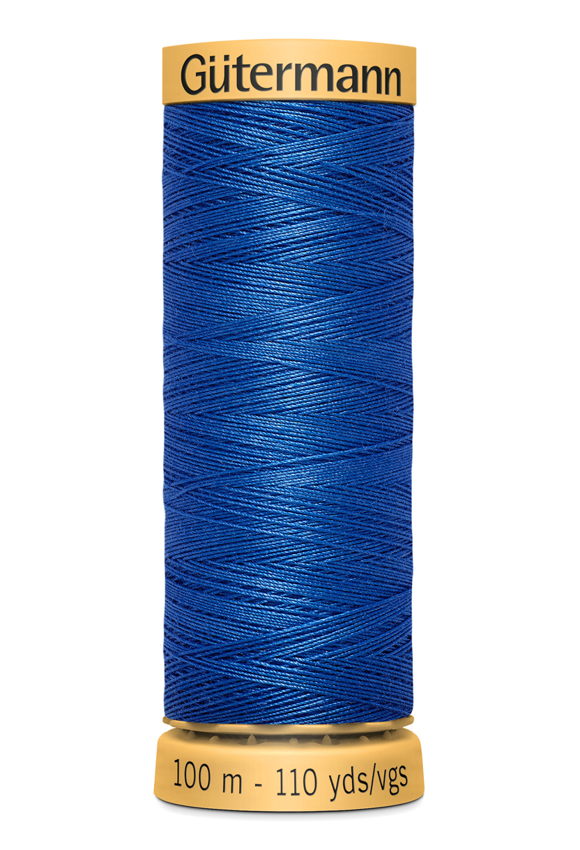 Bomullstråd 100m – Klarblå