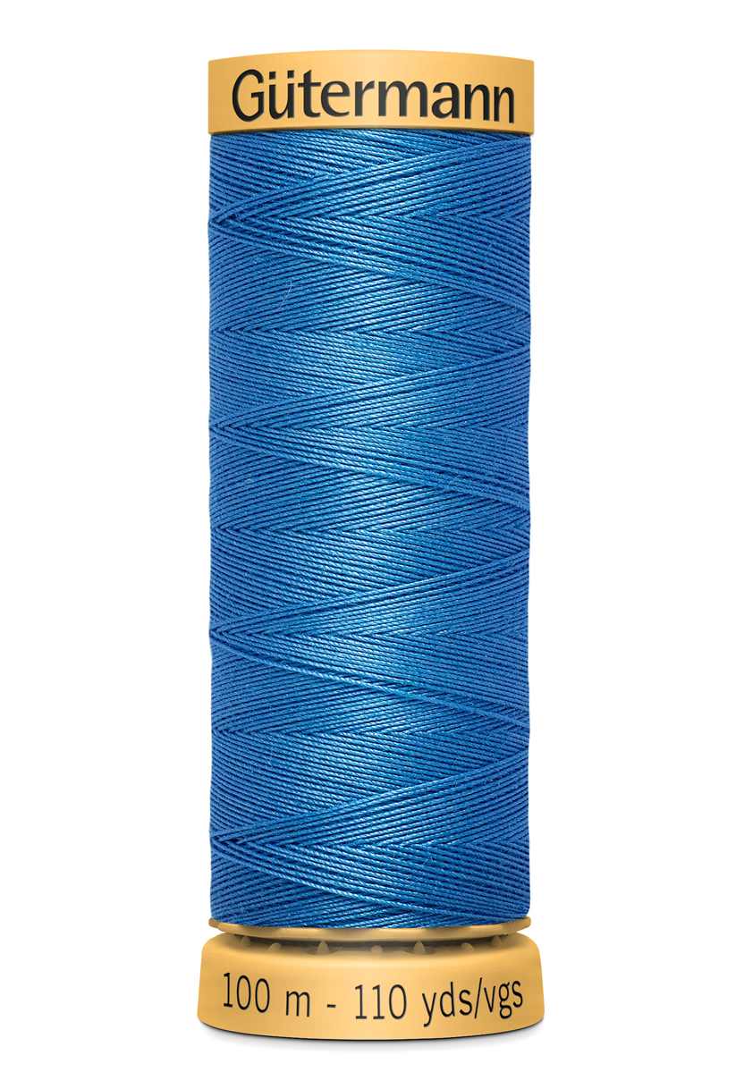 Bomullstråd 100m – Klarblå