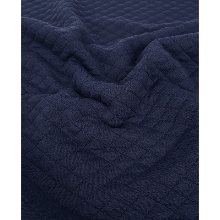 Trikå quiltrutor Marinblå