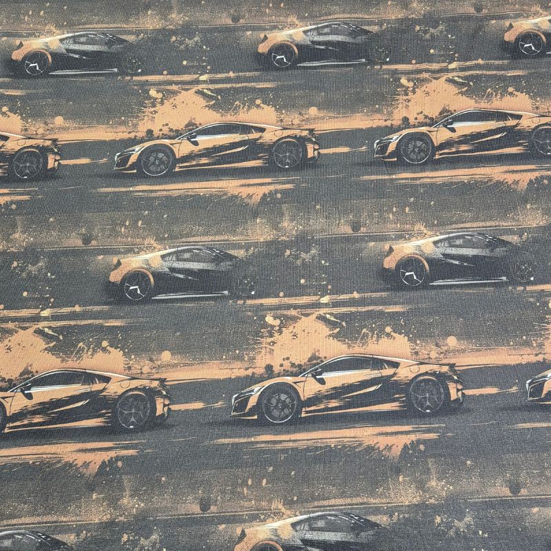 Bomullstrikå Sport Cars – Brun