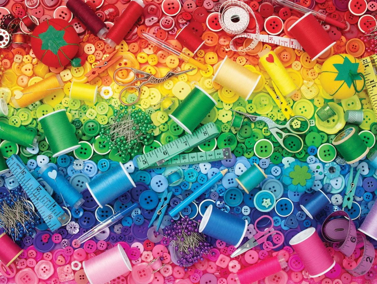 Pussel Sewing Rainbow, 500 bitar
