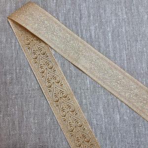 Jacquardband 33mm Guld