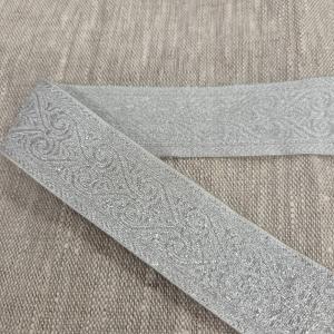 Jacquardband 33mm Silver