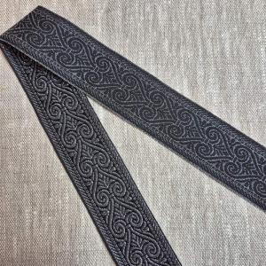 Jacquardband 33mm Mörk silver
