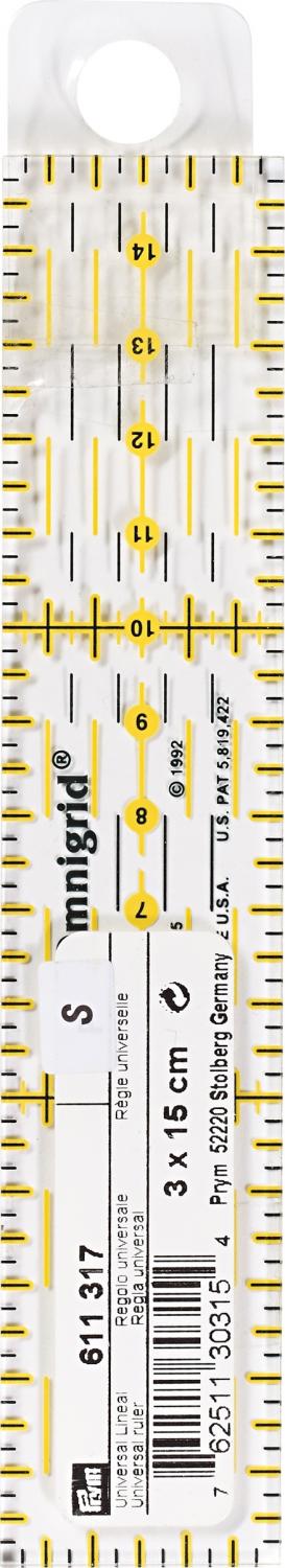 Linjal 3 x 15 cm