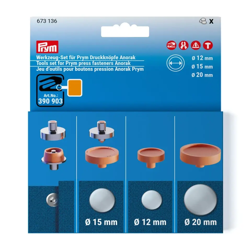 Insatser Prym Anorak 12, 15 och 20mm