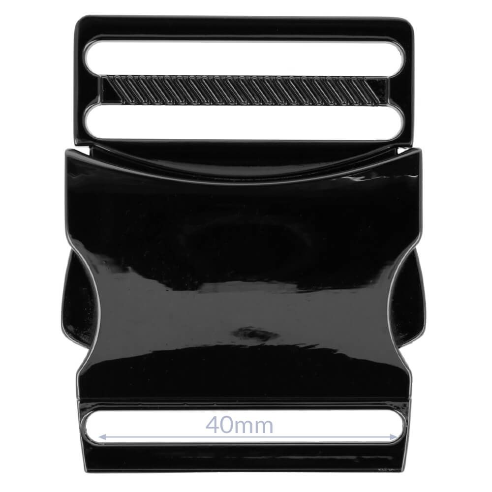 Klickspänne Metall 40 mm - Svart