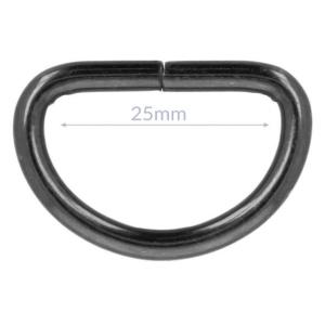 D-ring - Mörk metall