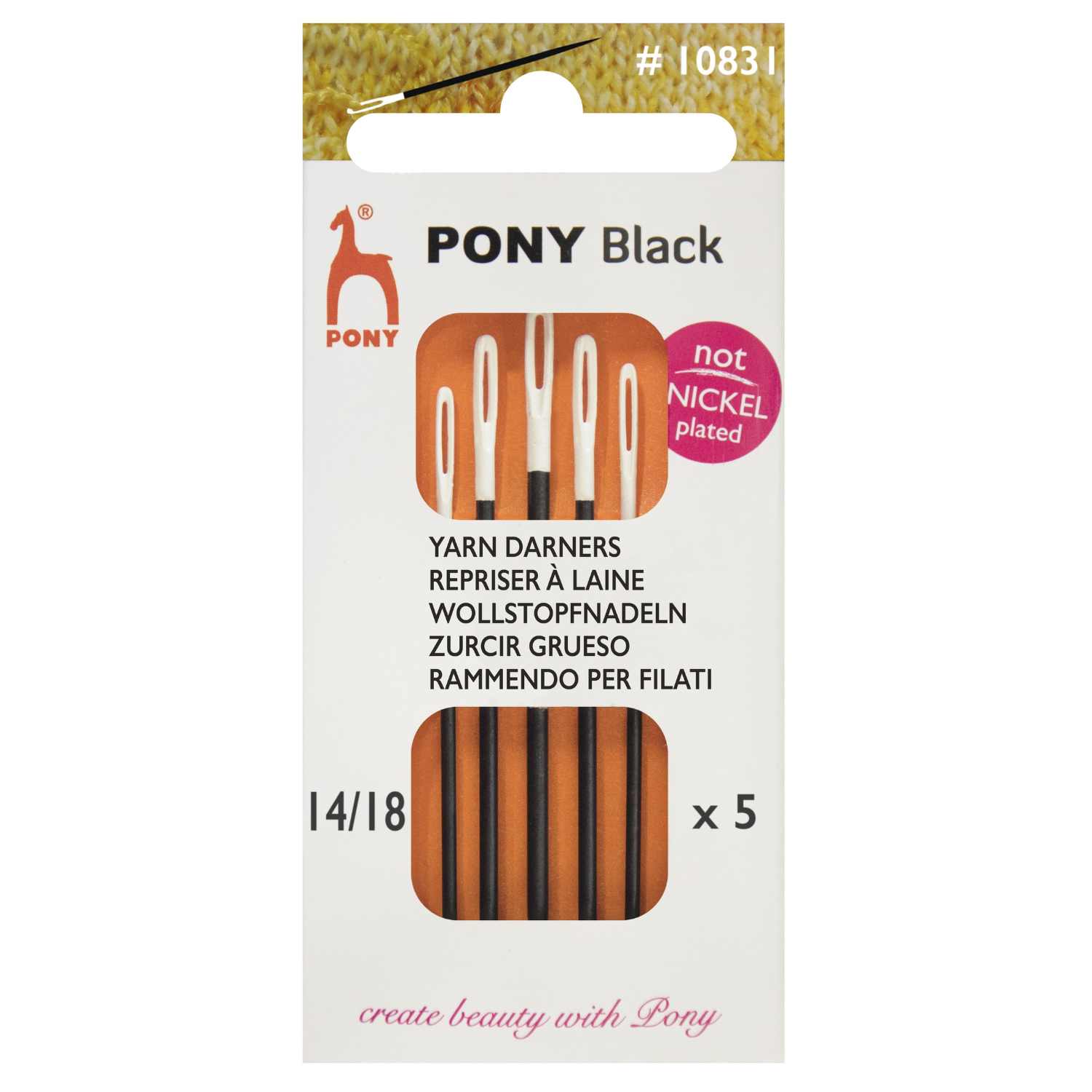 Nickelfria Ullstoppnålar med spets - Storlek 14/18