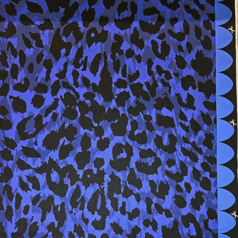 Thorsten Berger Monsta french terry leopard blå, 95% bomull