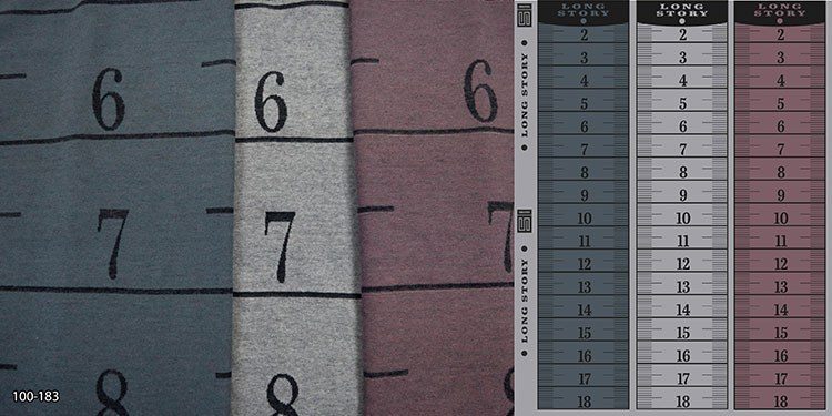 Jacquardpanel Long Story med måttband, 140 × 210 cm