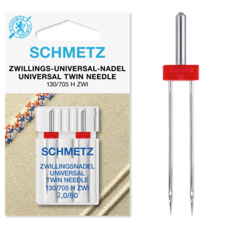 Tvillingnål Universal 2,0mm 2st - 80/12 – Schmetz