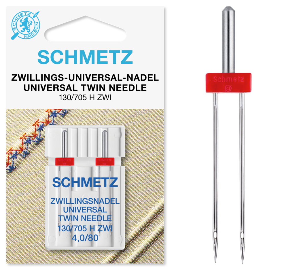 Tvillingnål Universal 4,0mm 2st - 80/12 – Schmetz