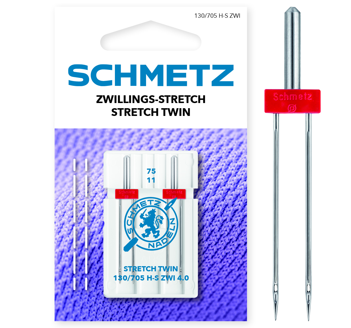 Tvillingnål stretch 4 mm 2st - 75/11 – Schmetz