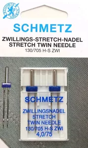 Tvillingnål stretch 4 mm 2st - 75/11 – Schmetz