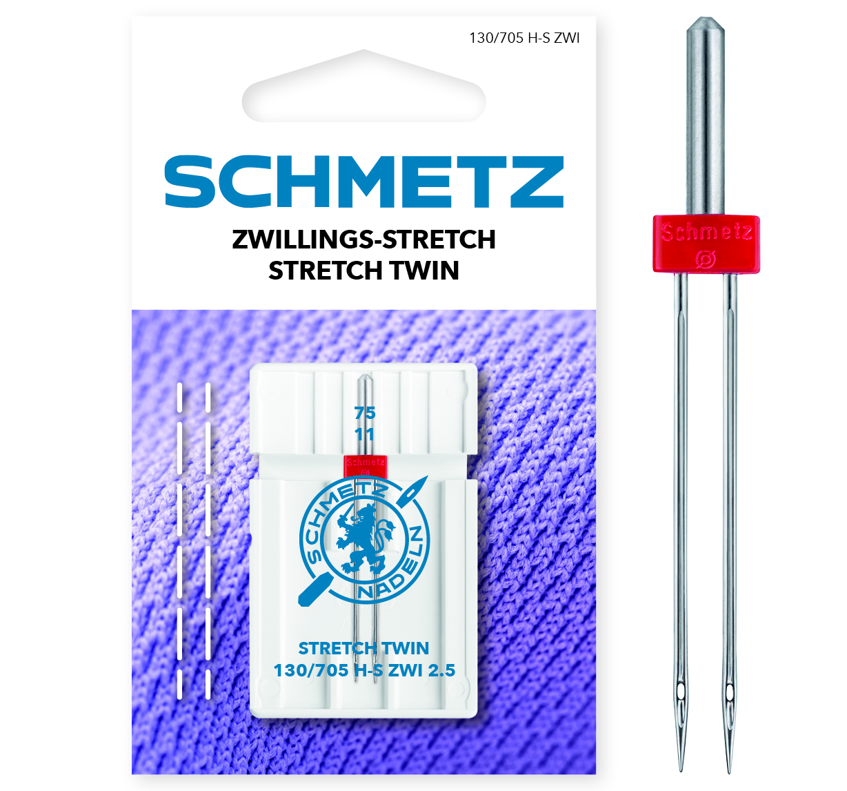 Tvillingnål Stretch 2,5 mm 1st - 75/11 – Schmetz