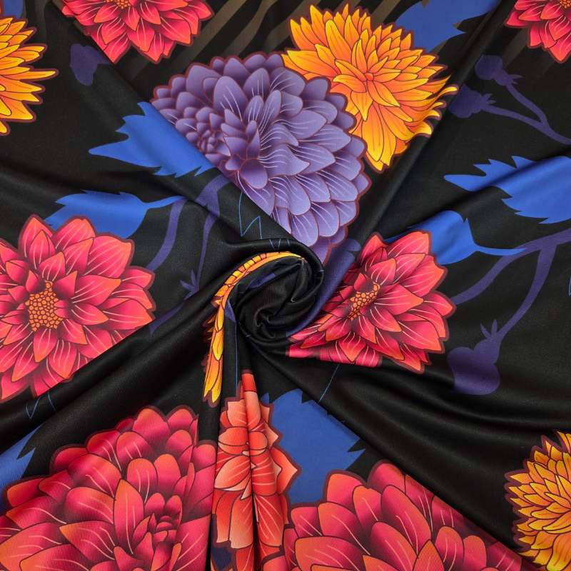 Performance jersey blommor, 140 cm, funktionstyg