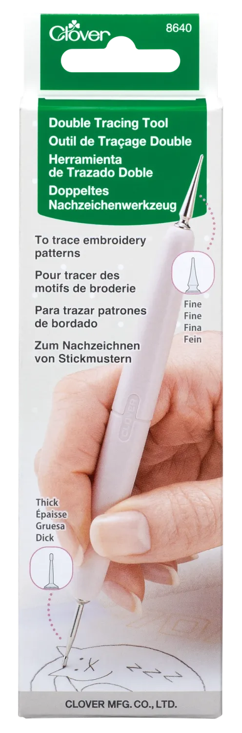 Clover stylus med dubbel spets, för sömnad och broderi