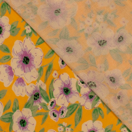 Vävd viskos Blommor