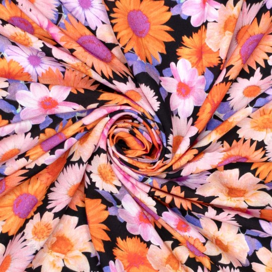 Vävd viskos blommor