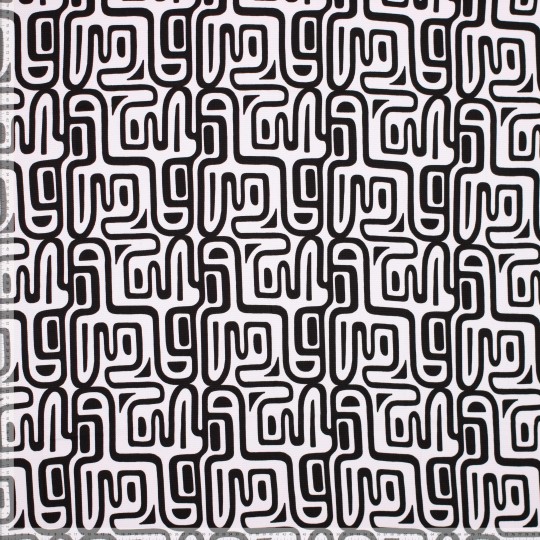 Mönstrad viskos Vit/svart