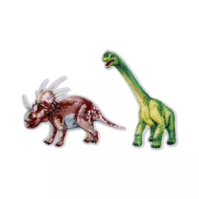 Strykmärken dinosaurier, triceratops och brachiosaurus