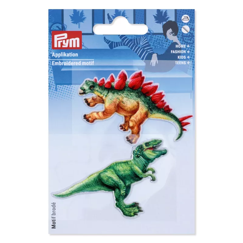 Strykmärken dinosaurier, T-rex och stegosaurus