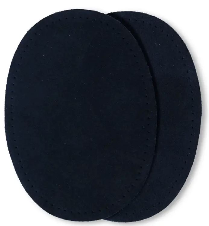 Armbågslappar Äkta läder - Marinblå