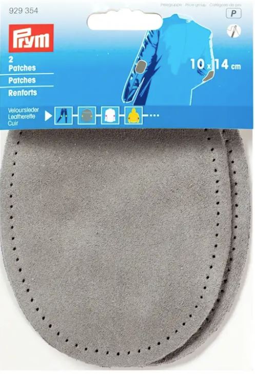 Armbågslappar Äkta läder - Grå