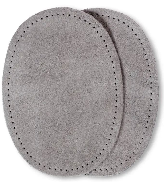 Armbågslappar Äkta läder - Grå