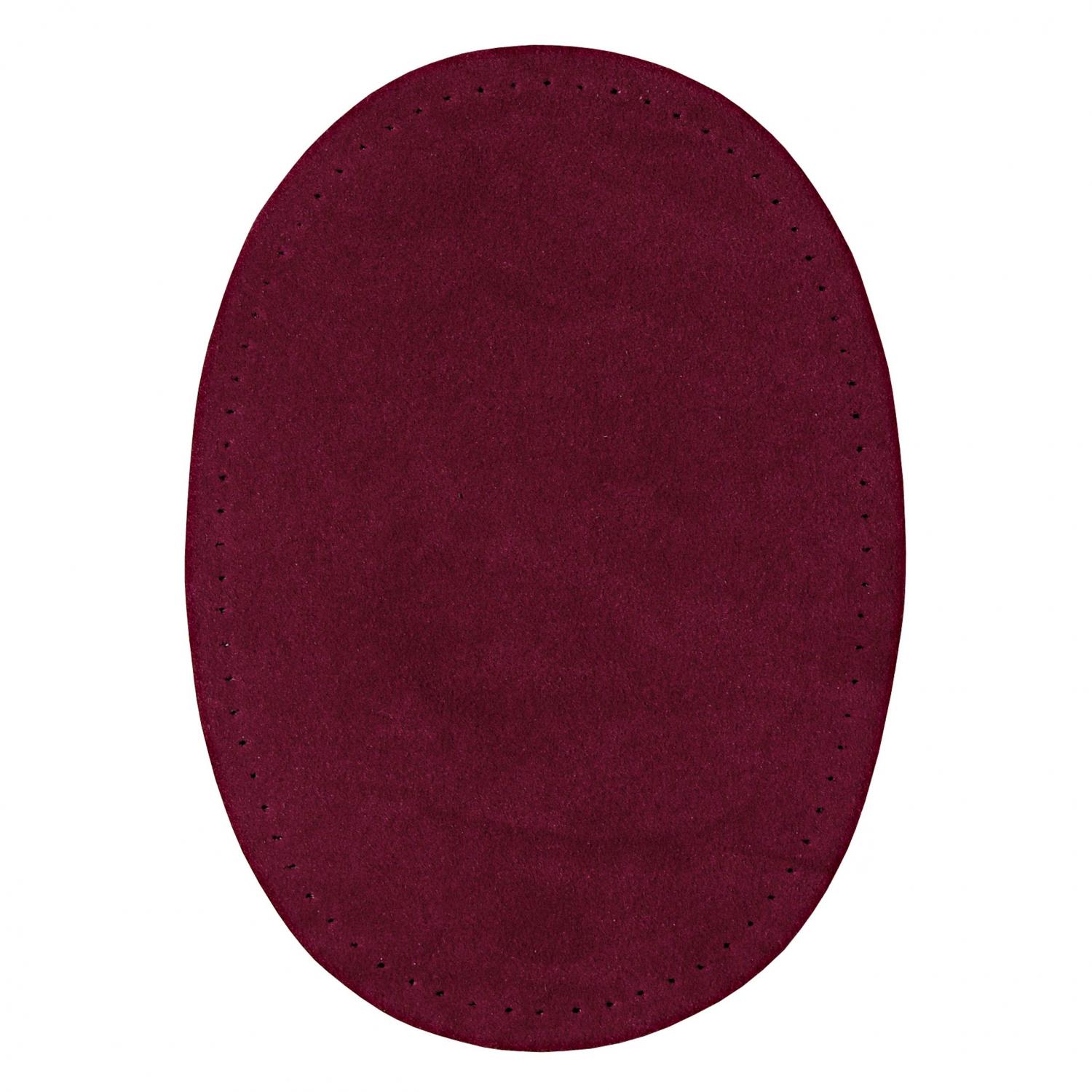 Ärmbågslappar mockaimitation - Vinröd