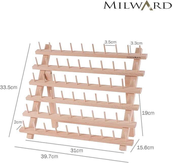 Milward trådrullehållare 60 rullar – massiv bok