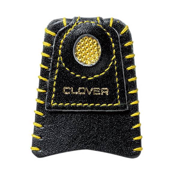 Fingerborg Läder med metall Svart/Guld