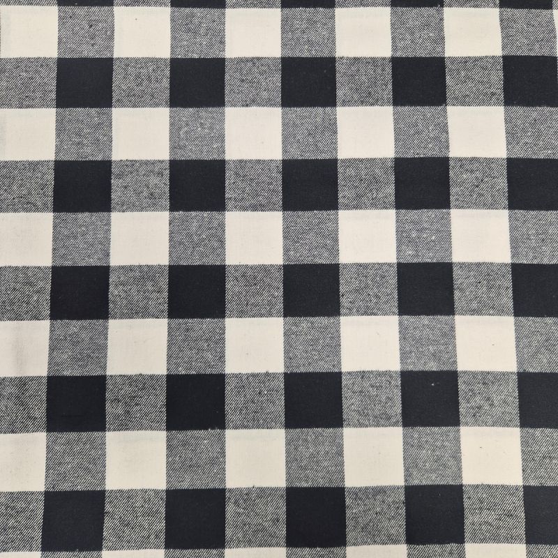 Rutig Flanell Vit/Svart