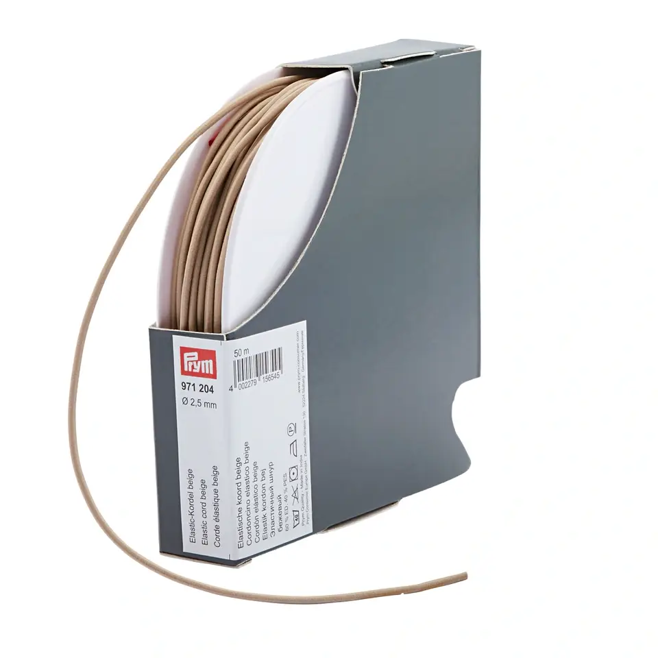 Resårsnodd 2,5mm - Beige