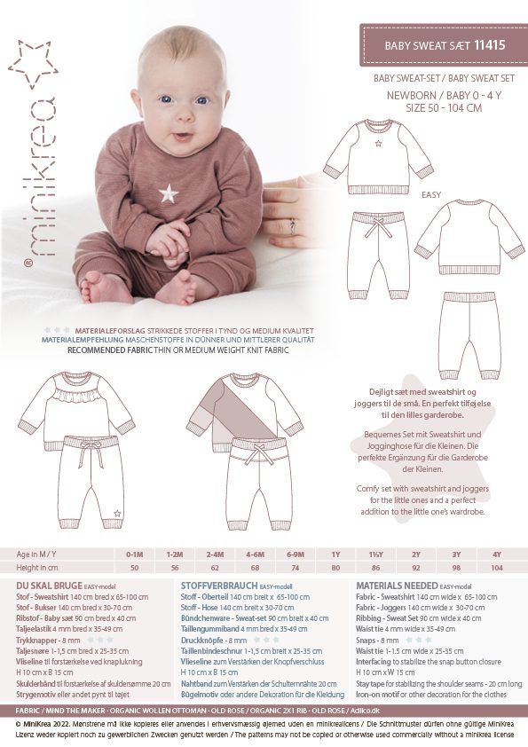 Babyset – Sweatshirt och byxor Minikrea 11415