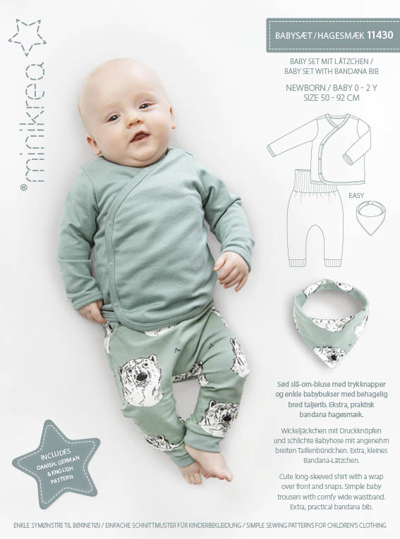 Babyset med haklapp Minikrea 11430
