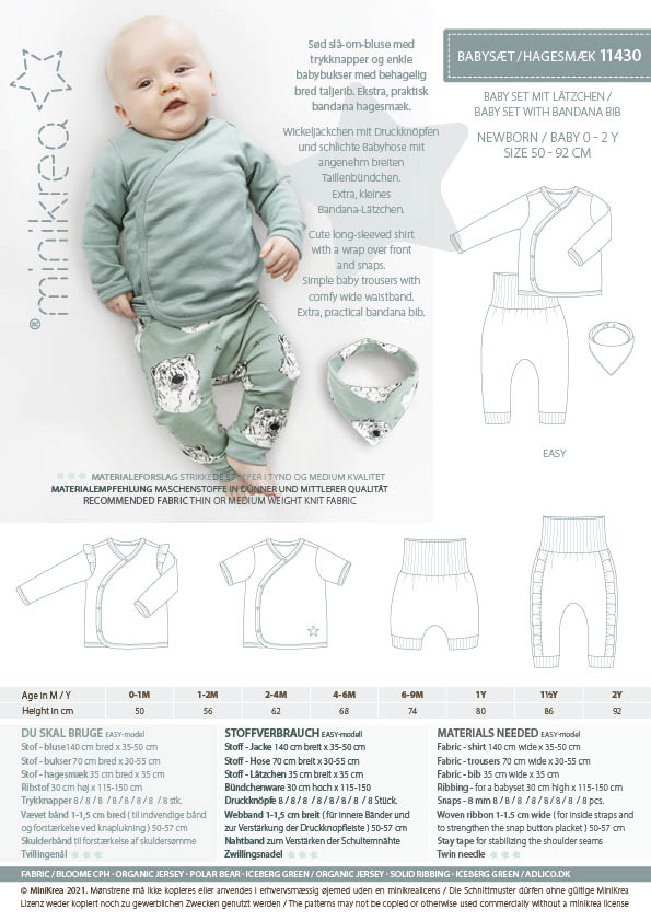 Babyset med haklapp Minikrea 11430