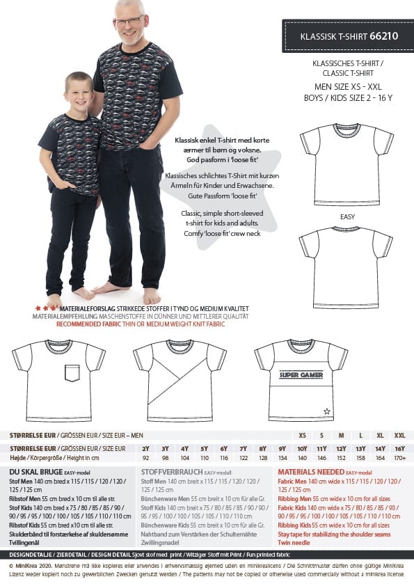 Klassisk T-shirt Minikrea 66210