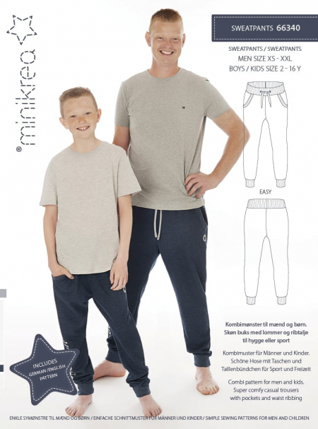 Sweatpants (XS–XXL och 2–16 år) – Minikrea 66340