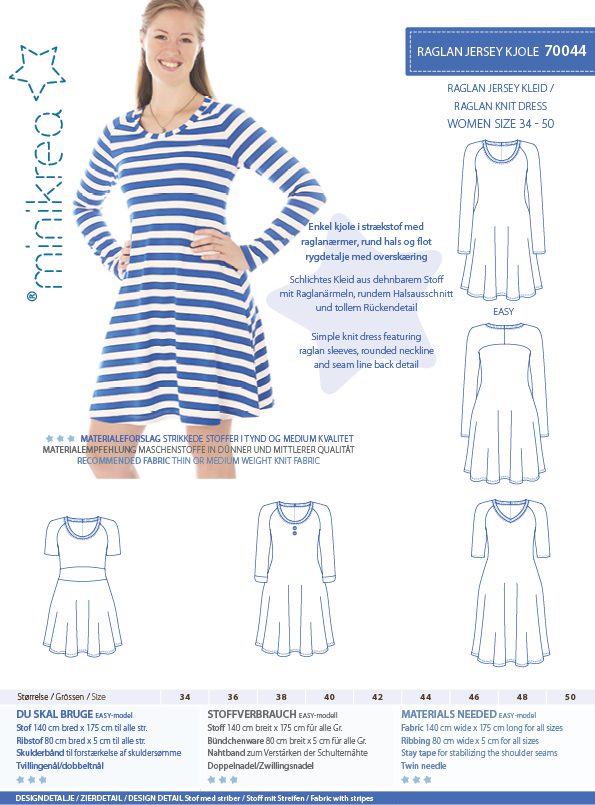 Raglan knit dress Minikrea 70044