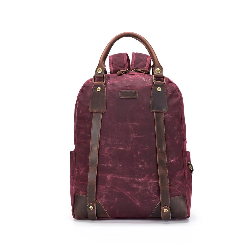 Della Q Canvas Backpack - röd