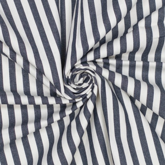 Jeanstyg randigt blått, 150 cm, 250 g/m²