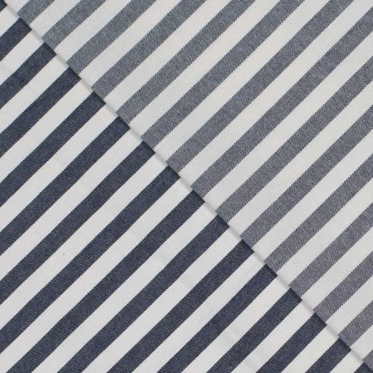 Jeanstyg randigt blått, 150 cm, 250 g/m²