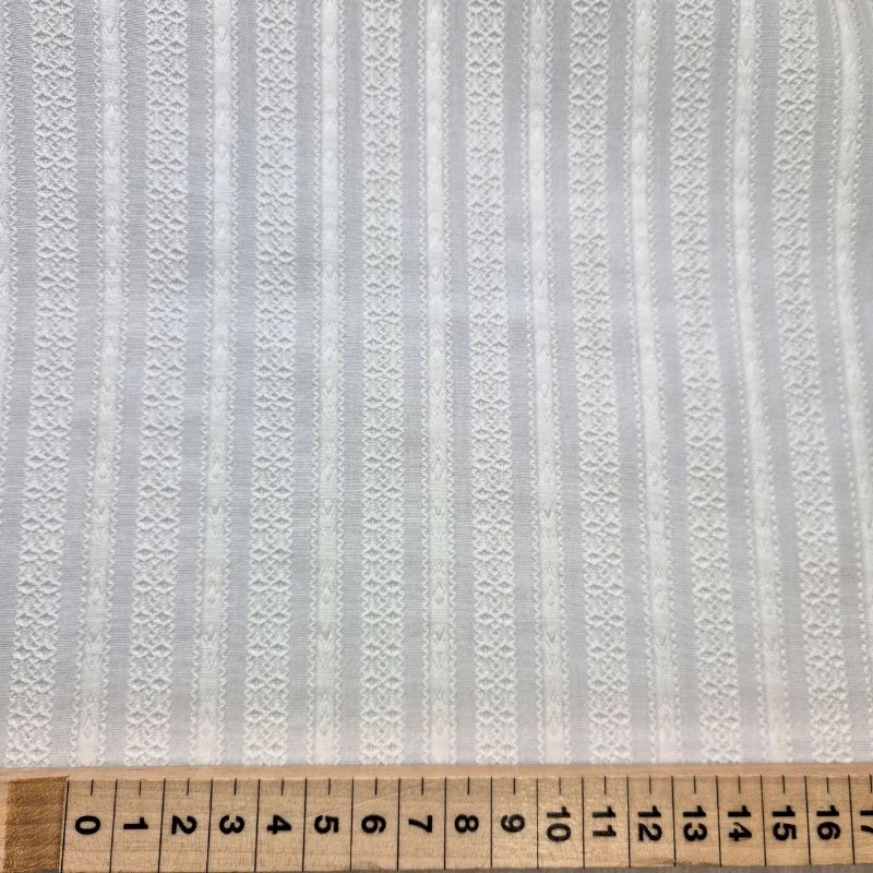 Japansk bomull med strukturränder, offwhite, 110 cm
