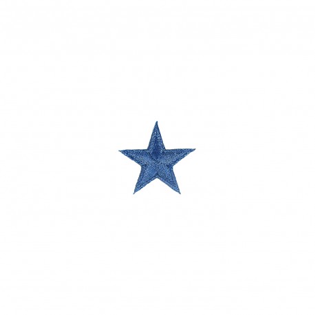 Applikation - Stjärna Blå metallic