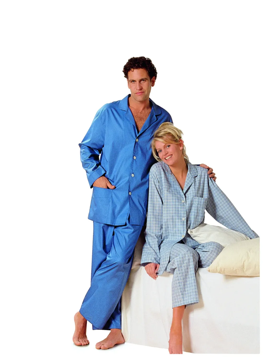 Burda 2691 pyjamas, herr och dam