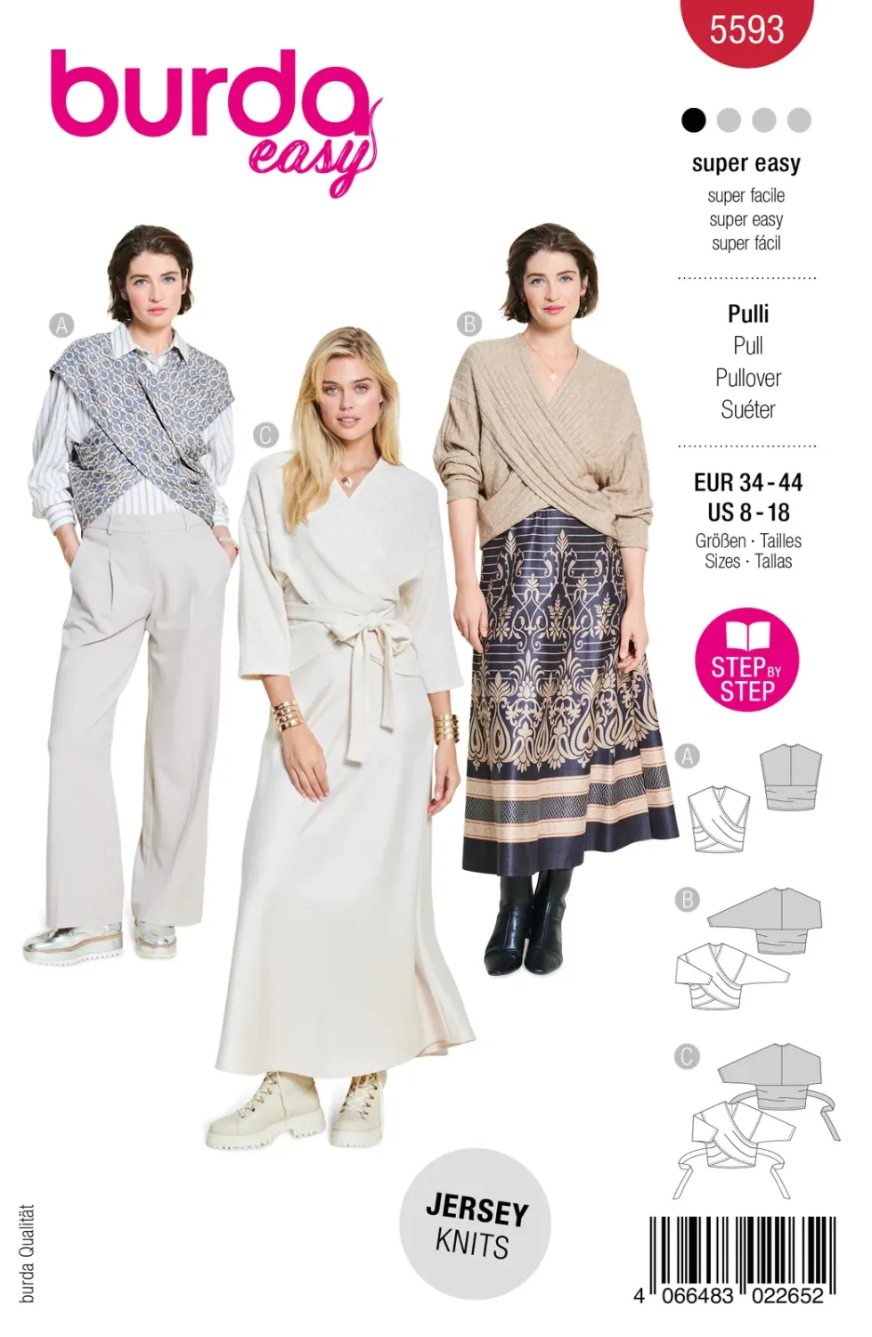Burda 5593 | Omlottopp och omlottröja